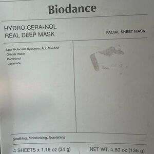 5 packs of (4) Biodance Hydro Cera-Nol Real Deep Mask - total 20 masks